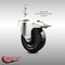 Service Caster 4 Inch 316SS Hard Rubber Swivel 1/2 Inch Threaded Stem Caster Total Lock Brake SCC SCC-SS316TSTTL20S414-HRS-121315 - alternate 3